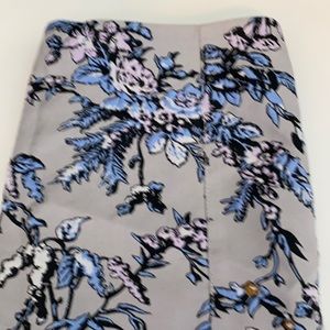 Loft Size 8 blue and Grey Aline skirt